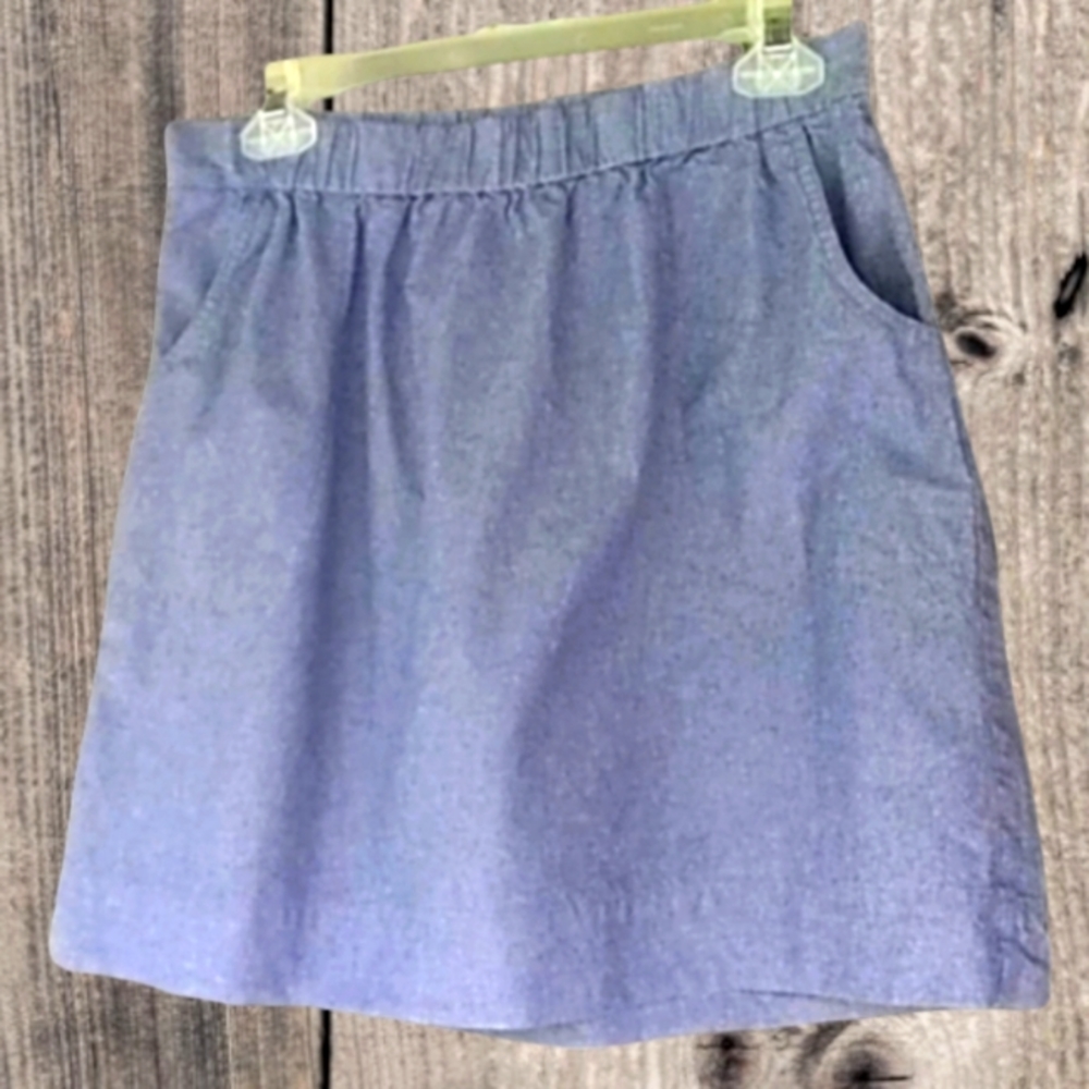 Merona Jean Skirt Size Medium Blue 100%Cotton